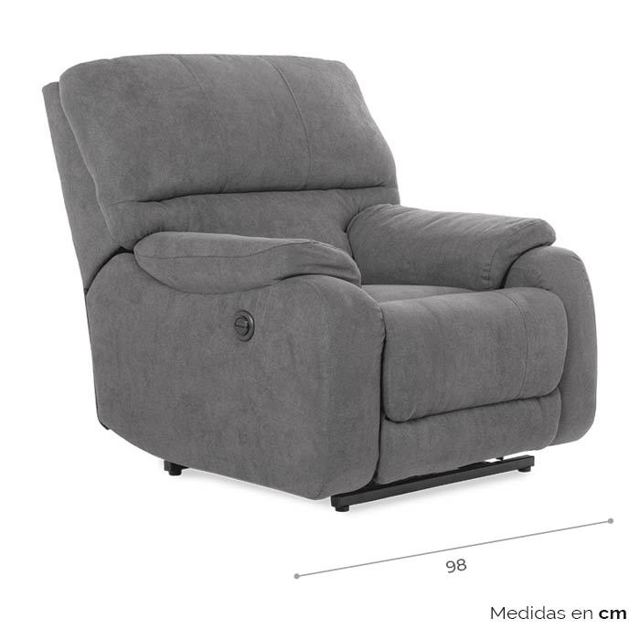 Sillon Reclinable Tela Gris Oxford Mivo | Reclinables | salas